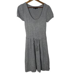 BCBG Maxazria Y2k Gray Sweater Mini Dress Womens Sz S Angora Wool Blend Soft